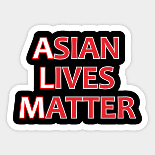 asian lives matter Sticker